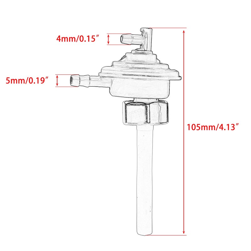 PowerMotor Fuel Pump Valve Petcock with Filter Low-tension Switch Replacement