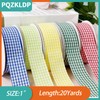 PQZKLDP Royal Blue and White Gingham Ribbon 1 inch Plaid