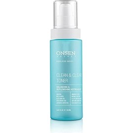 Onsen Secret Clean & Clear Face Toner - Balancing & Replenishing Astringent Daily Perfecting & Revitalizing Toner w/Witch Hazel, Aloe Vera, Green Tea, Alcohol-Free, Skin Care Toner for Face