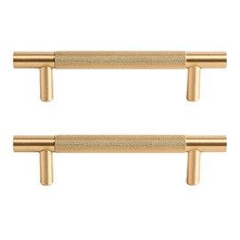 ZPSCXQ 2 Pcs Gold Handles for Drawers, 210mm Gold Cupboard Handles, Drawer Upgrade Sturdy and Durable for Wardrobe, Bathroom Cabinet