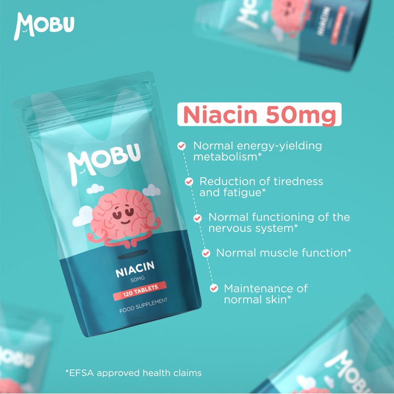 Niacin 50mg 120 Tablets | Vitamin B3 Nicotinic Acid Flush