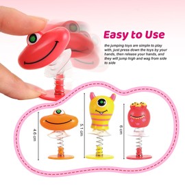 PowerTRC 120 Pcs Jumping Popper Toys Big Eye Monster Spring Launchers Pop Up Bouncing Party Favors for Toddlers Birthday Bulk Goodie Bags Stuffers, School Prizes Classroom Rewards Gifts Bag Toys