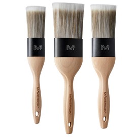 Maverick 190 Series X Paint Brushes 3PK Professional Straight Cut Oval Memex Head with FSC Wood 3 piece pack set 1.5", 2", 2.5"