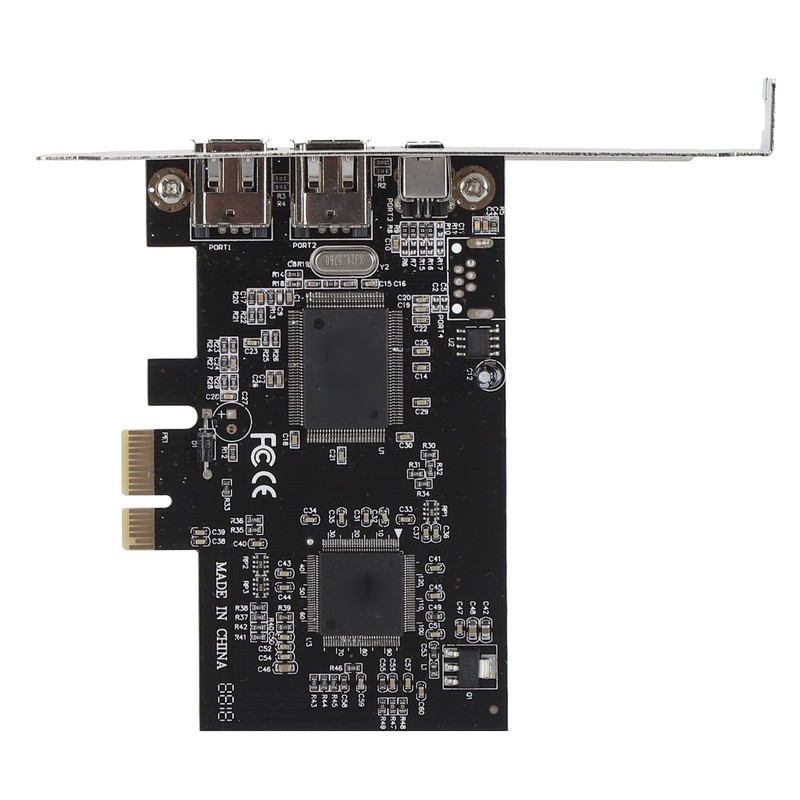 PCIE 1X to 3 Port 1394A Firewire Riser Card Dual