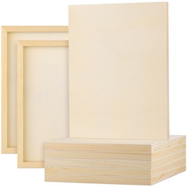 Aodaer 8 Pack Wood Panels 11 x 14 Inch Wooden Panels Canvas Unfinished Craft Wood Boards Panels for Art Crafts Acrylic and Oil Painting Pouring DIY Projects