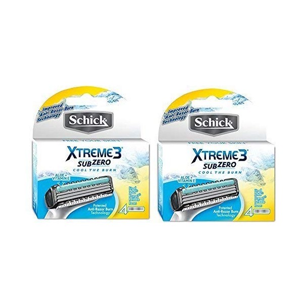 Schick Xtreme3 Subzero Refills - 8 Cartridges