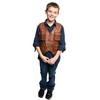 ComfyCamper Kids Jurassic Dinosaur Wrangler Costume - Brown Leather Vest