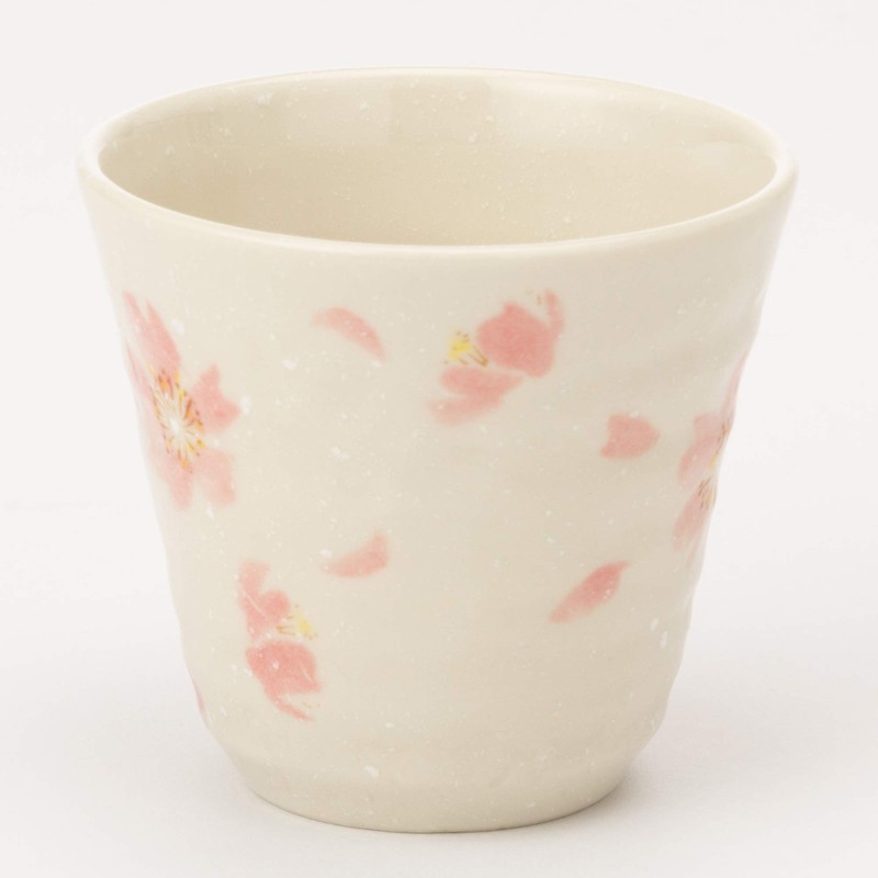 Mino W20060 Cherry Blossom Dance Warp Tea Cup, Pink