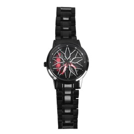 Car Wheel Watch Japanese Quartz Movement 30M Waterproof Rotating Racing Car Inspired Wrist Watch for Women Men