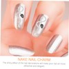 Baluue 4pcs Snake Nail Charms Gemstone Accent Chic Nail Art
