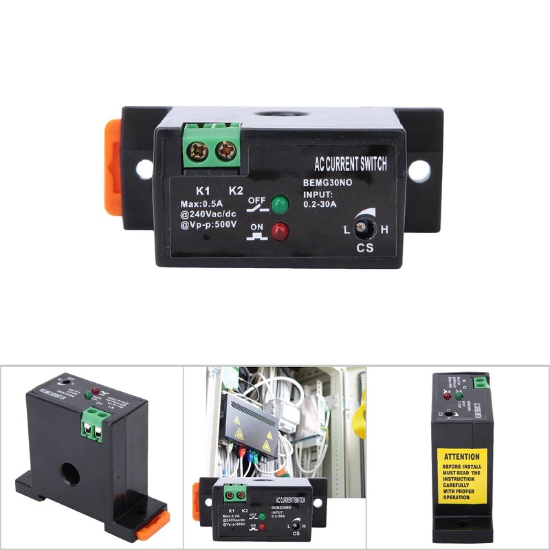 Sensing Switch, Flameproof Adjustable AC Current Sensing Switch 0.2~30A Self-Powered