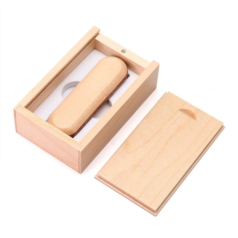 HOZYALE USB Stick Two-Tone Wooden USB 2.0 Flash Drive Data