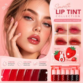 Miniling- Juego de 6 colores de tinte labial, mini lápiz labial líquido hidratante con efecto de terciopelo coreano, multicolor