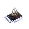 LC LICTOP 1/4 Inch Guitar Output Jack Plate, Black Metal
