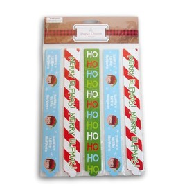 Christmas Paper Chain Craft Kit - 100 Christmas Icon Patterned Strips