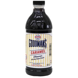 Goodman's Caramel Flavor - Rich, Toffee Aroma for Gluten-Free, Non-GMO, Kosher Delights! Enhance Desserts, Coffee, and Shakes with Low Carb, Low-Calorie Goodness. No Artificial Colors, (16oz Bottle)