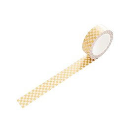 Jollity & Co Check It! Washi Tape - Washi Tape in Gold Clash Gold Foil - Pack of 1 Washi Tape - Easy to Mix and Match - Washi Tape to Suit All Occasions and Birthday Decorations