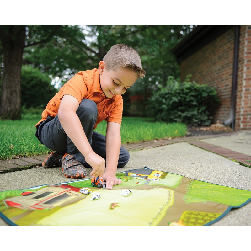 Neat-Oh! Dinosaur Prehistoric World 2-Sided Playmat w/2 dinosaurs