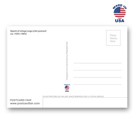 GREETINGS FROM MADISON, WI vintage reprint postcard set of 20 identical postcards. Large Letter Madison, Wisconsin city name post card pack (ca. 1930's-1940's). Made in USA.