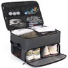 2-Layer Waterproof Golf Trunk Organizer with Ventilated 2-Pair Shoe Compartment