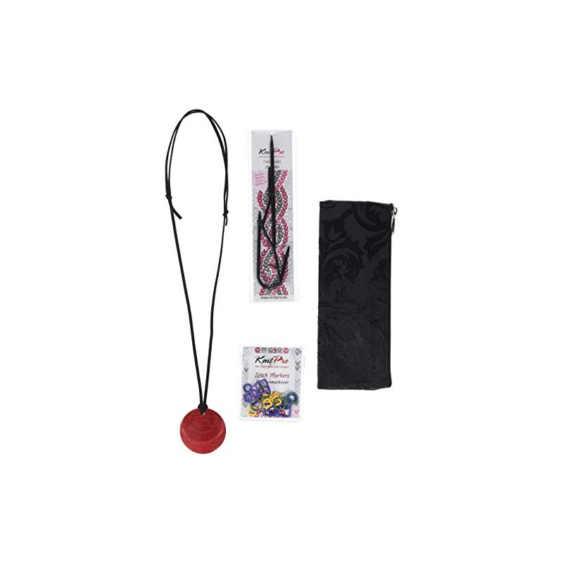 KnitPro KP35016 Magnetic Knitters Necklace: Cherry Berry, Assorted