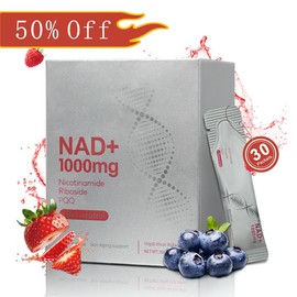 NAD Berry Flavor Drink Mix for Skin Aging Support, Energy, and Focus - 30 Pack - collagen peptide Supplement Healthcare Dietary Antioxidant Resveratrol Fitness Edible