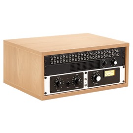 AceOrbit 4U Wooden Studio Rack for Pro Audio Gear 4u Audio Rack Case in Oak Finish Compact Efficient Desktop Storage Protect Equipment Studio Control Home Room Use (Wood)