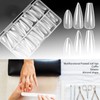 ZJchao 360pcs Frosted Nails Tips Coffin Almond en Forma de