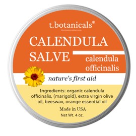 t.botanicals Calendula Salve, Skin Soothing Calendula Cream, Marigold Balm, Herbal Moisturizer for Dry Skin