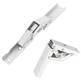 2Pcs Convenient 90 Degree Folding Hinge Portable Soft Close Folding Shelf Hinges Useful Blind Corner Hinges Kitchen Cabinet Door Hinges for Wood Table Wardrobe