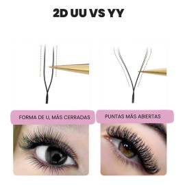 Pestañas Nagaraku 2d Uu Volumen Natural Extensiones Pestaña