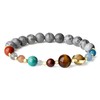 COAI Unisex Energy Bracelet Solar System Bracelet Made of Gemstones,