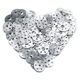 100 Pcs Easy Fix Washers, 35mm Diameter Galvanised Steel Fixing Washers for Insulation Thermoboard Backer Boards (100)