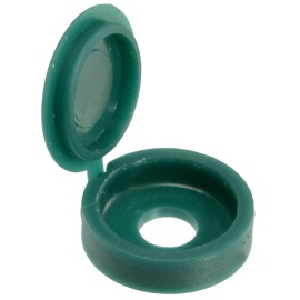 Unbranded #8 to #10 Green Plastic Hinge Caps (15 pcs.)