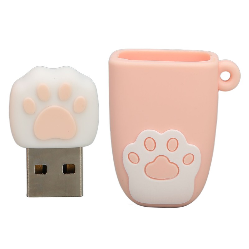 U Disk USB2.0 Hot Swap Cat Paw Shape Cartoon Style