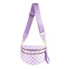 FEIBOON Spacious Checkered Nylon Crossbody Bag Bum Bag Checkered Handbags