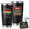 saerryor 60th Birthday Gifts for Men Women,20oz Insulated Tumbler Keyring