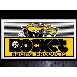 ROCKET Wheels - Original Vintage 1970's Racing Decal/Sticker Ford Shelby Mustang