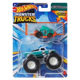 Hot Wheels Monster Trucks Toy Vehicle Truck Invader + Dragon Blaster for Kids Ages 3 and Up