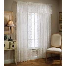 SKL Home by Saturday Knight Ltd. - K7008000084P09 Petite Fleur Curtain Panel, 56 inches x 84 inches, White