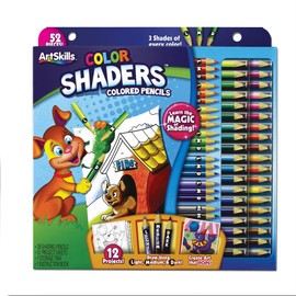 ArtSkills Color Shaders Colored Pencils 52 Piece Set, Multicolor, PA-2739