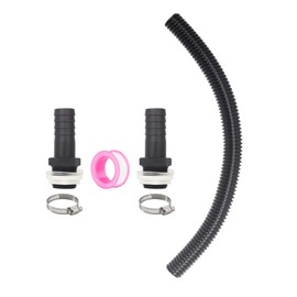 ATBEAMEN Water Butt Connector Pipe Link Kit, 25mm Water Butt Connection Hose Linking Kit for Connecting 2 Water Butts/Rain Barrel/Water Storage Tanks Connector Hose Pipe and Fittings(Pipe Length: 1m)