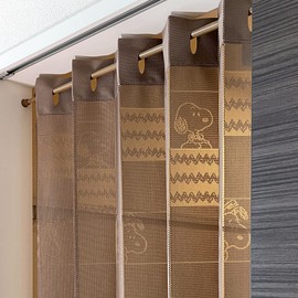 Noren Kobo 95693 Snoopy Accordion Curtain Jaggy Peanuts Snoopy Free Cut Width 39.4 inches (100 cm) Length 78.7 inches (200 cm)