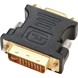 DTech DVI Male to VGA Female Adapter 24+1 Pin DVI-D to VGA Converter 1080P Video Connector for Monitor Computer Projector