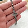 ULLMYYL Stainless Steel Cross Chain Bracelet for Men