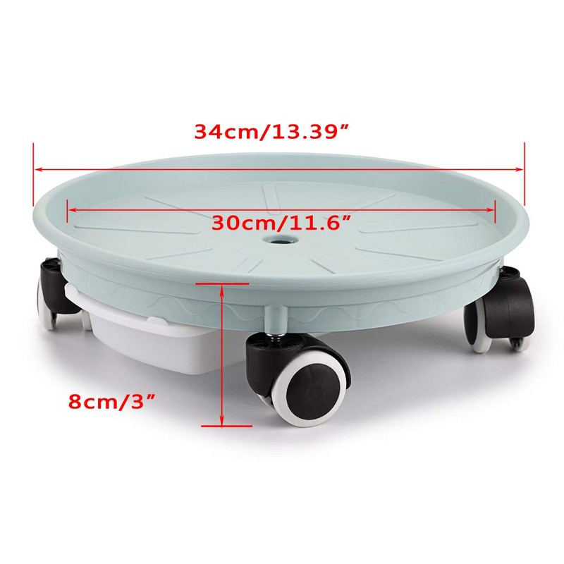 Skelang 2-Pack 13.39' Plant Caddy with Water Drawer, Movable Planter