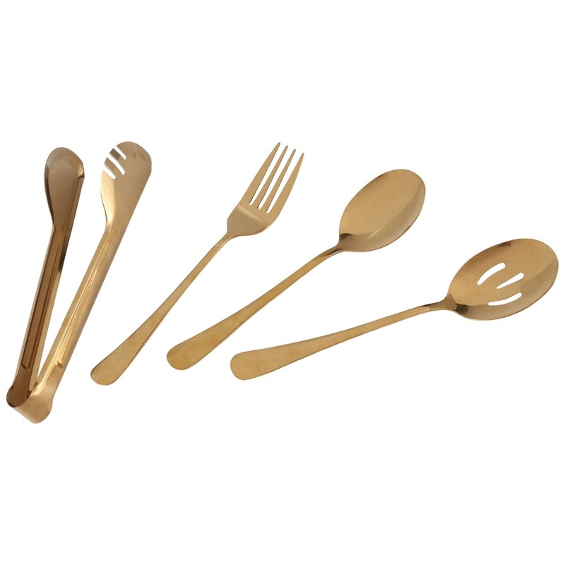 Hopbucan Stainless Steel Flatware Serving Utensils Serving Spoon for Kitchen