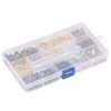 240Pcs Leather Rivet Double Caps Tubular 2 Sizes Metal Set