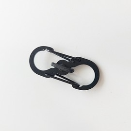 Ultra Small Lightweight Locking Mini S Carabiner Camping Hook Black Black 6ea