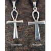Ankh Pendant made from 925 Sterling Silver with Cotton Necklace
